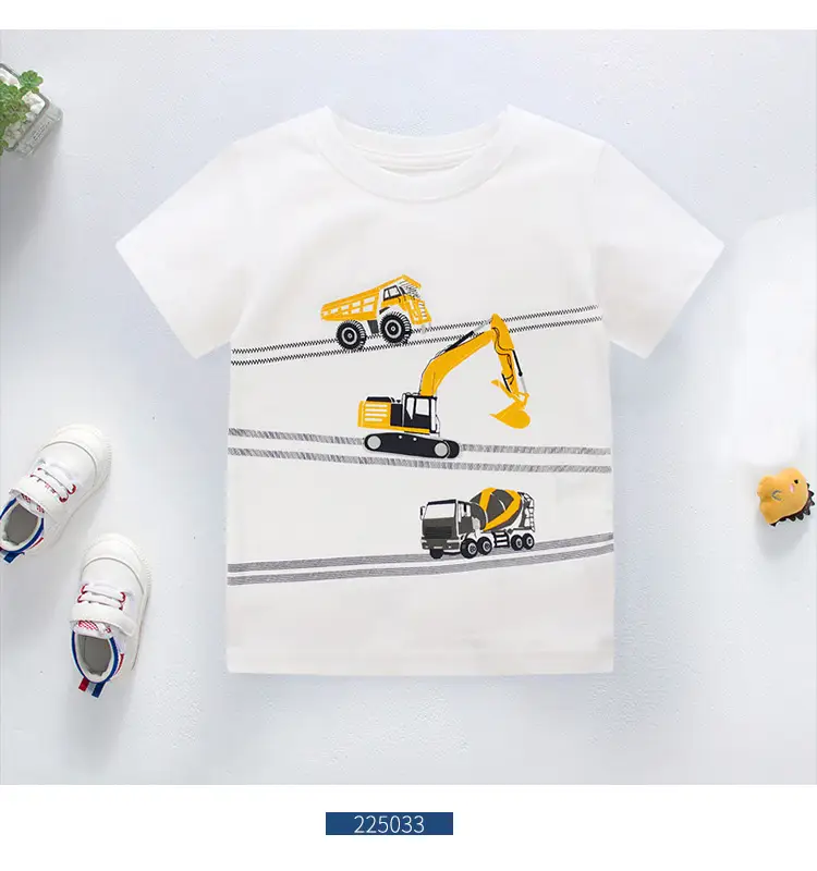 Boy Pure Cotton Construction T-Shirt Summer 2025 — feature 12