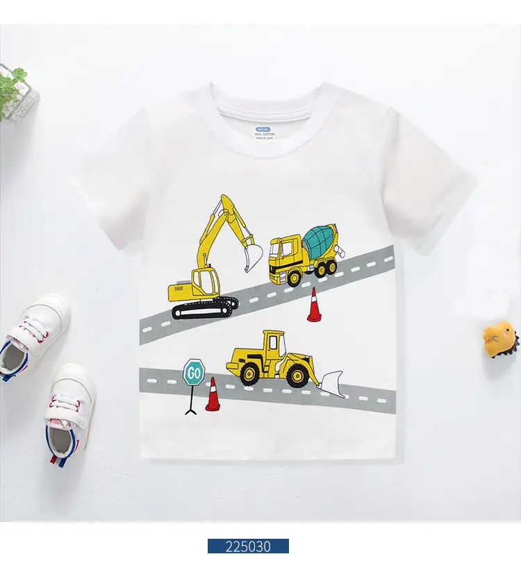 Boy Pure Cotton Construction T-Shirt Summer 2025 — feature 8