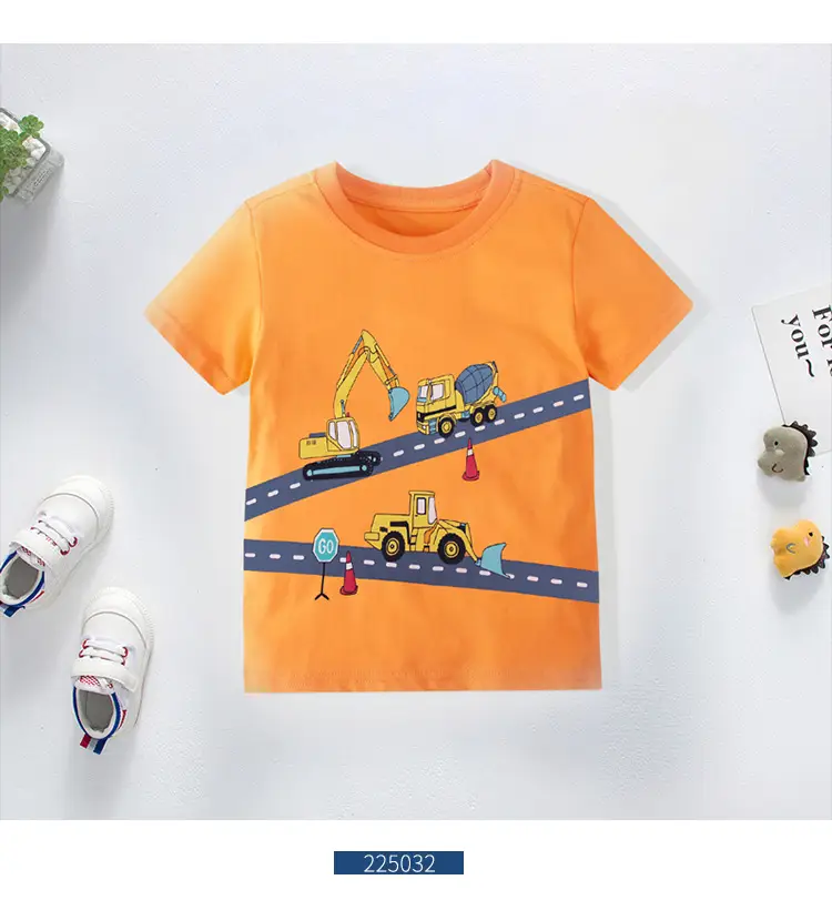 Boy Pure Cotton Construction T-Shirt Summer 2025 — feature 9