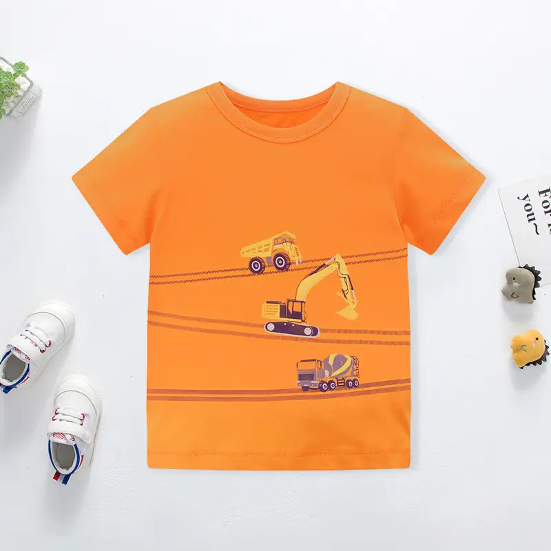 Boy Pure Cotton Construction T-Shirt Summer 2025 - Image 3