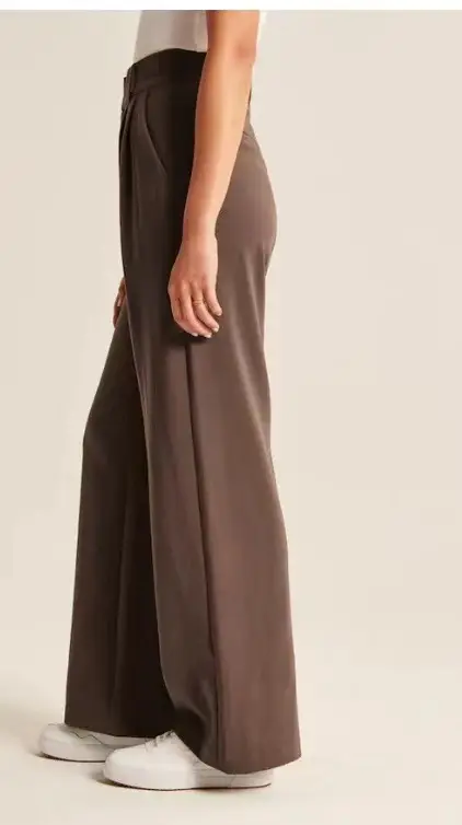 Women Wide Leg Pants with Pockets & Belt