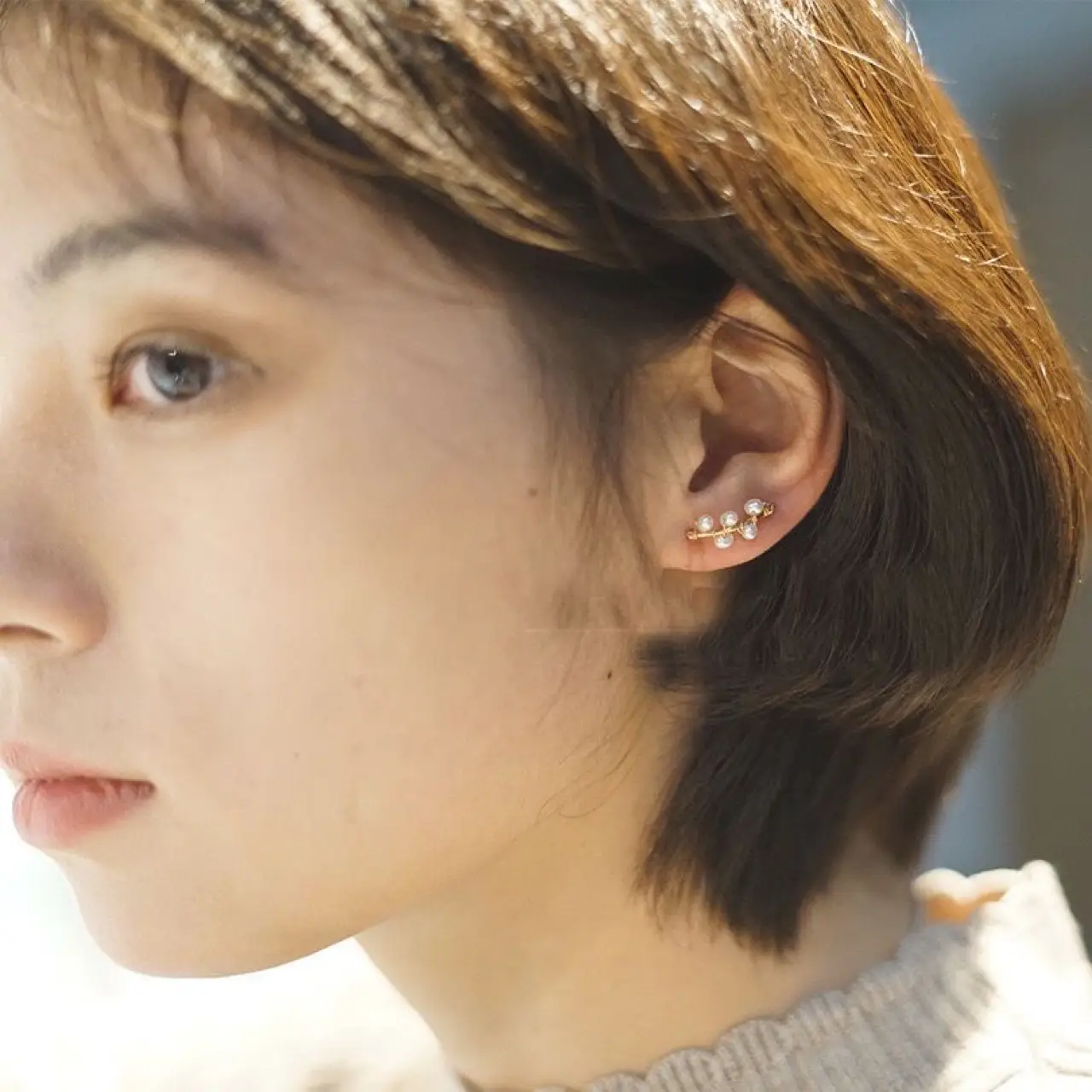 Women's Japanese & Korean Pearl Earrings 14K Gold - Image 3