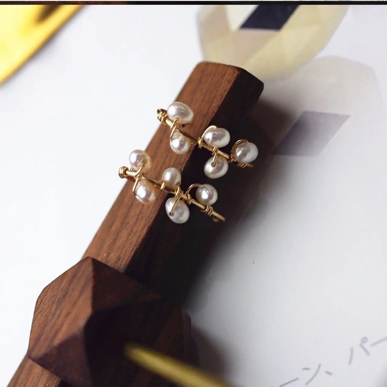 Women's Japanese & Korean Pearl Earrings 14K Gold - Image 5