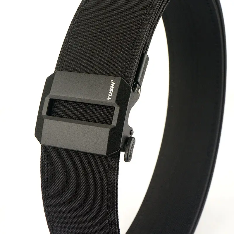 Men's 5CM Windproof Nylon Belt Black - Image 6