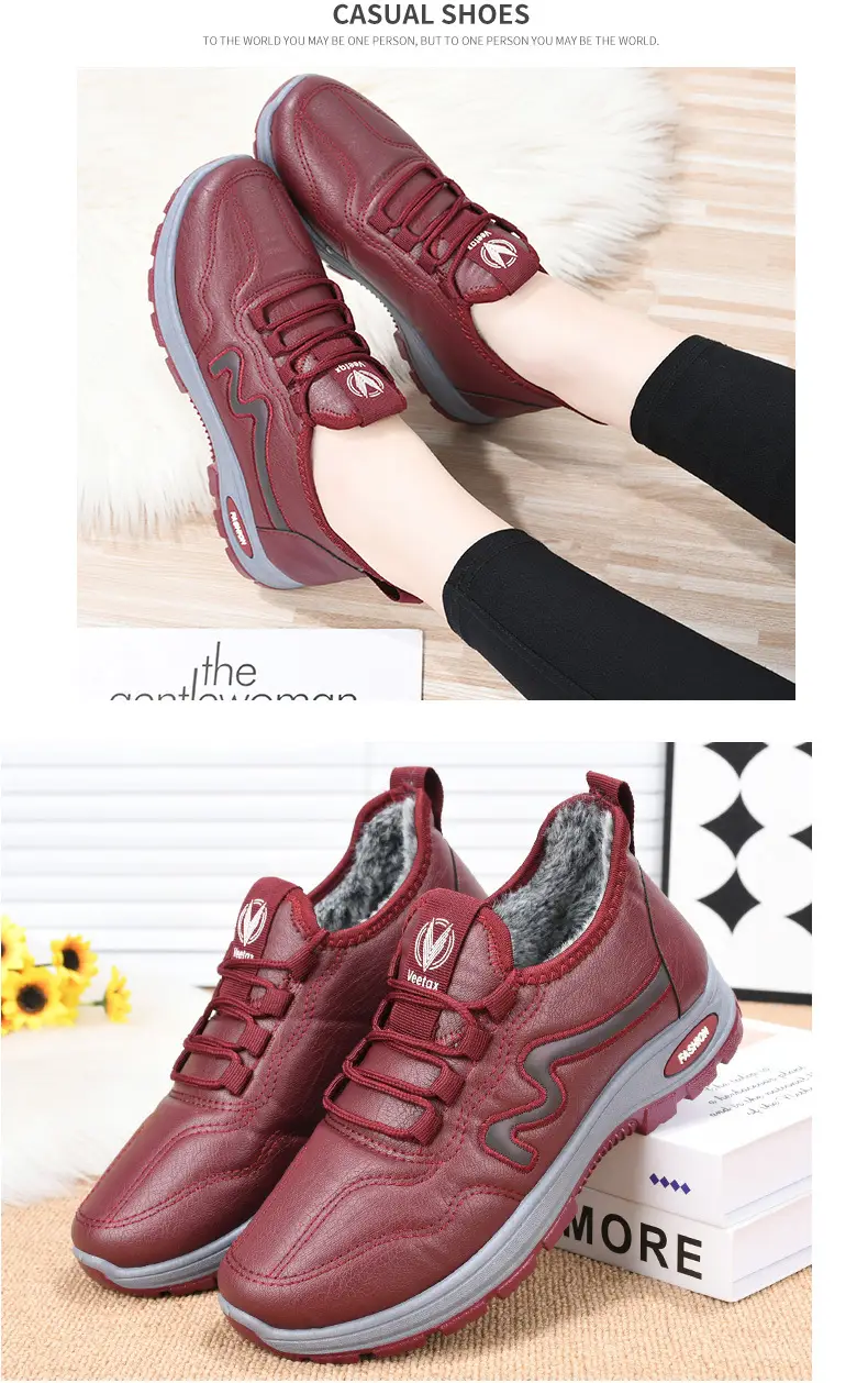 Men's Winter Cotton Shoes, New Short Boots with Plush Lining, Thickened and Warm, Women's Trendy Casual Leather Low-Top Cotton Boots — feature 12