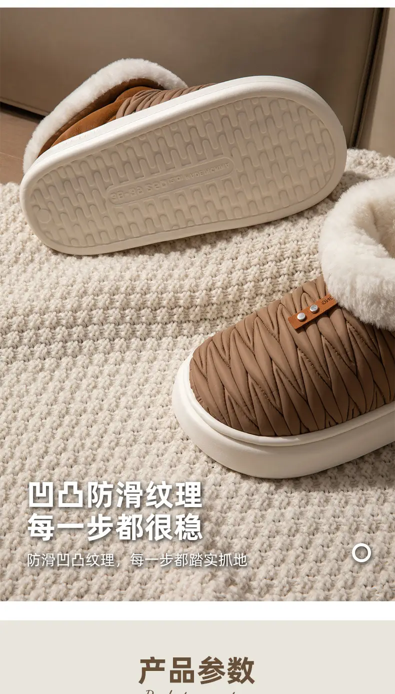 Women's Furry Fleece Snow Boots White High-Top Winter — feature 7