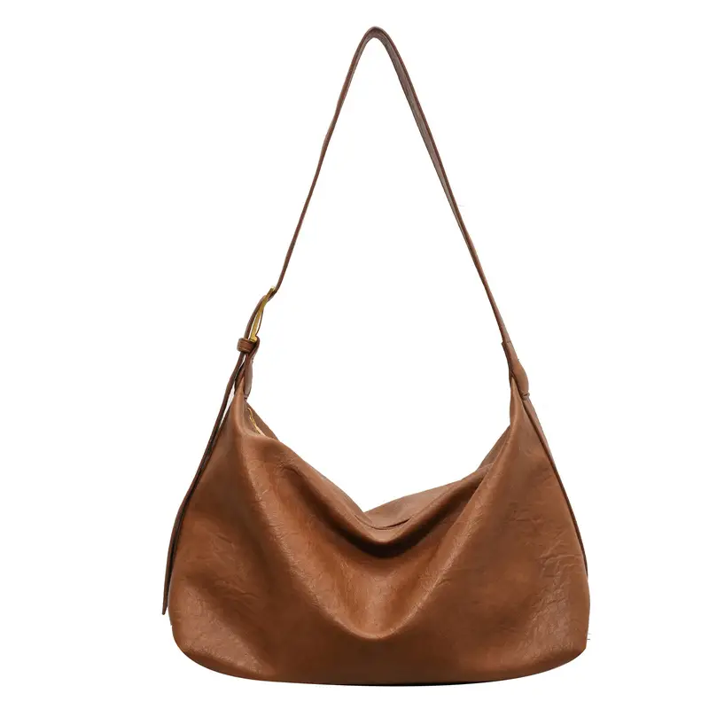Brown Textured Shoulder Crossbody Bag for Women - Image 9