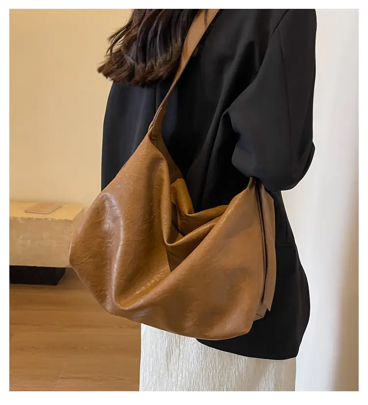 Brown Textured Shoulder Crossbody Bag for Women — feature 10