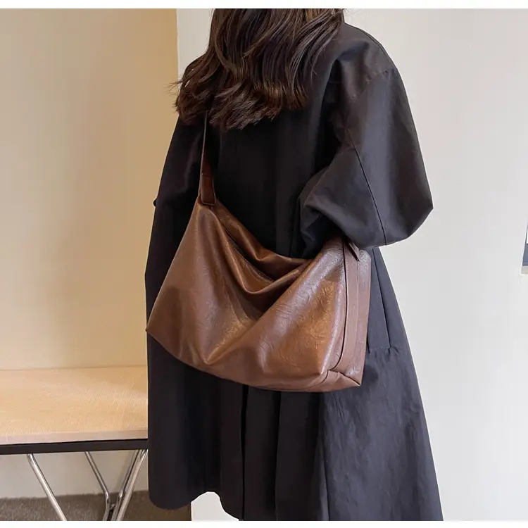 Brown Textured Shoulder Crossbody Bag for Women — feature 25