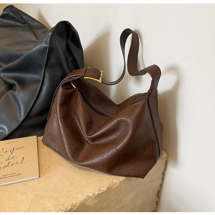 Brown Textured Shoulder Crossbody Bag for Women — feature 29