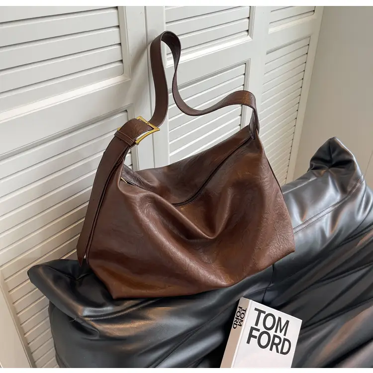Brown Textured Shoulder Crossbody Bag for Women — feature 30