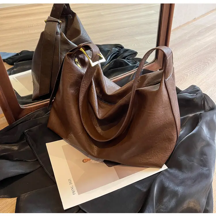 Brown Textured Shoulder Crossbody Bag for Women — feature 31