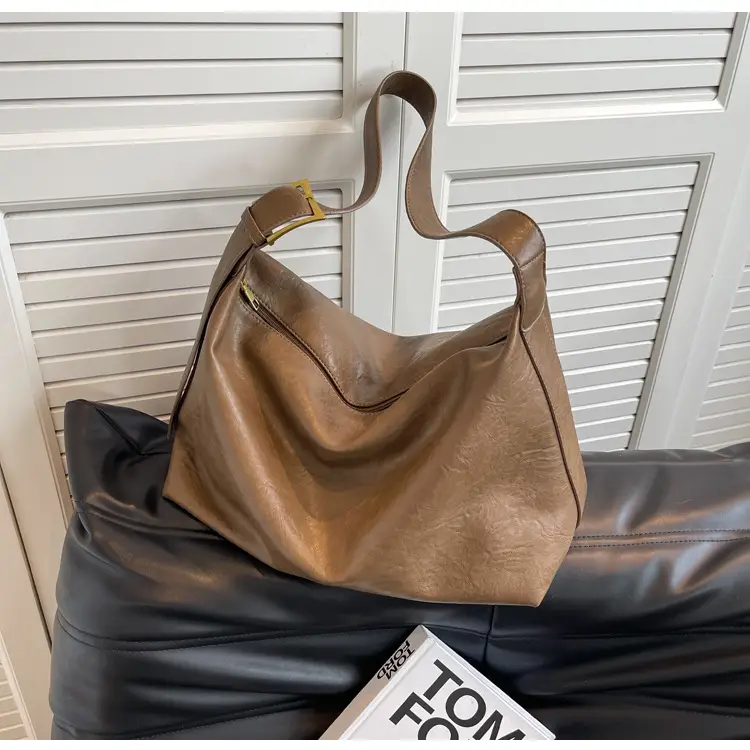 Brown Textured Shoulder Crossbody Bag for Women — feature 34