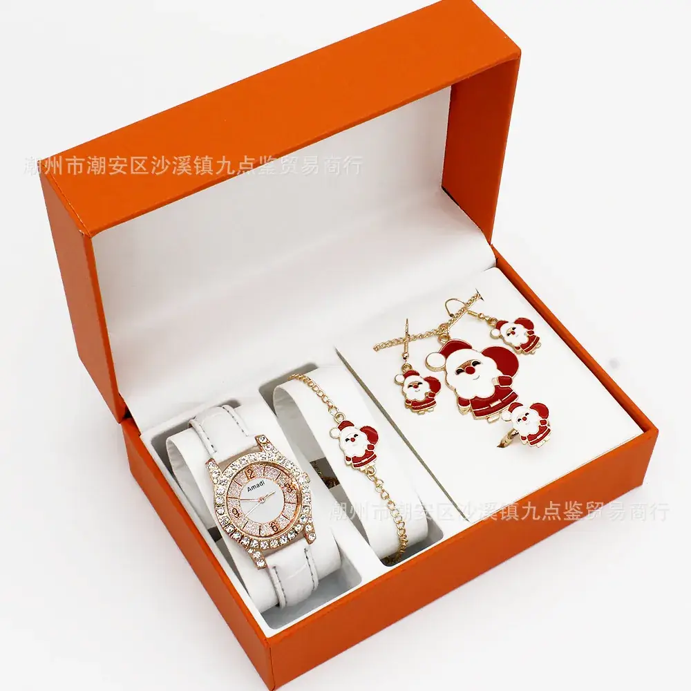Christmas Watch & Jewelry Set for Women