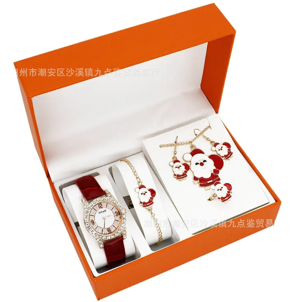 Christmas Watch & Jewelry Set for Women