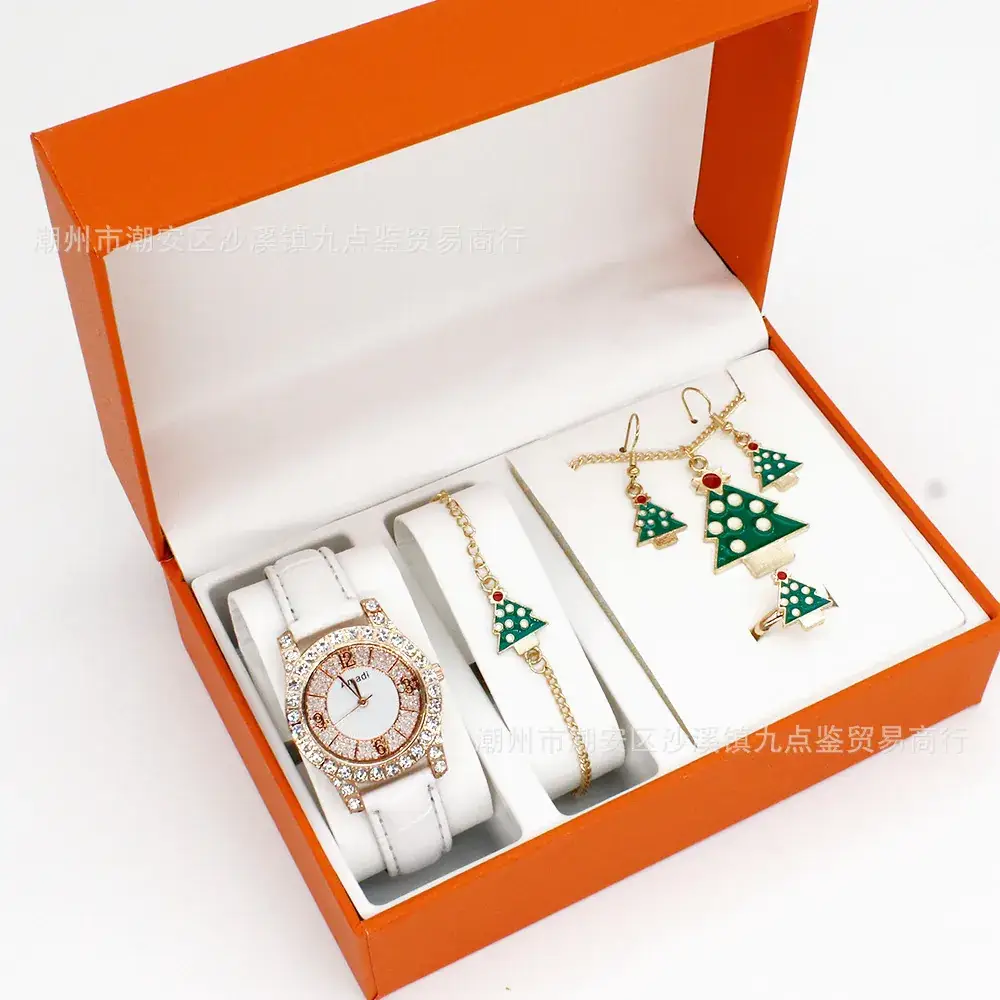 Christmas Watch & Jewelry Set for Women