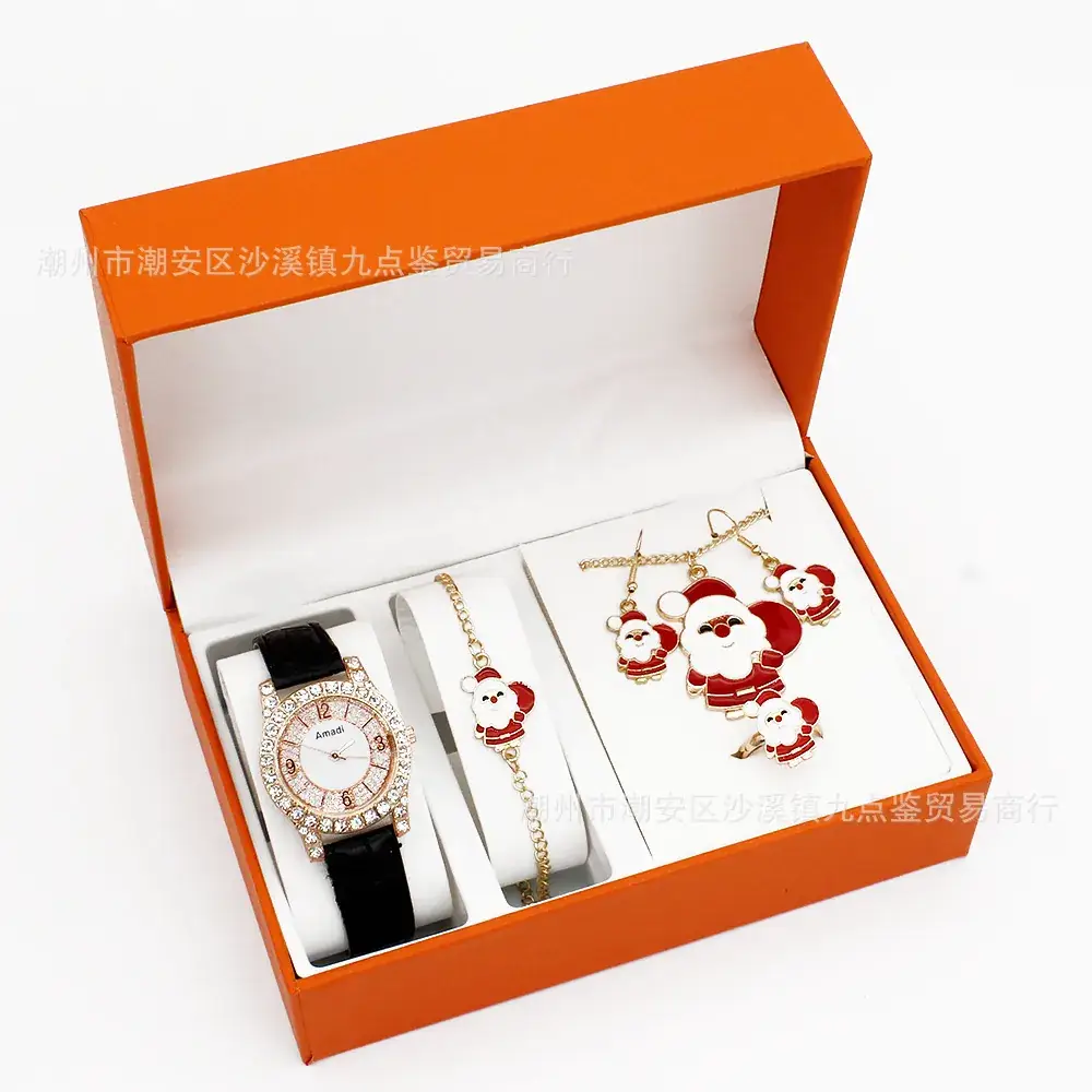 Christmas Watch & Jewelry Set for Women