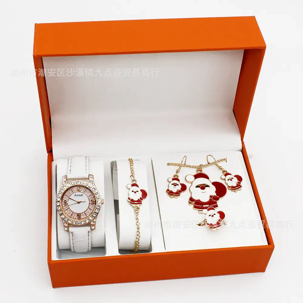Christmas Watch & Jewelry Set for Women