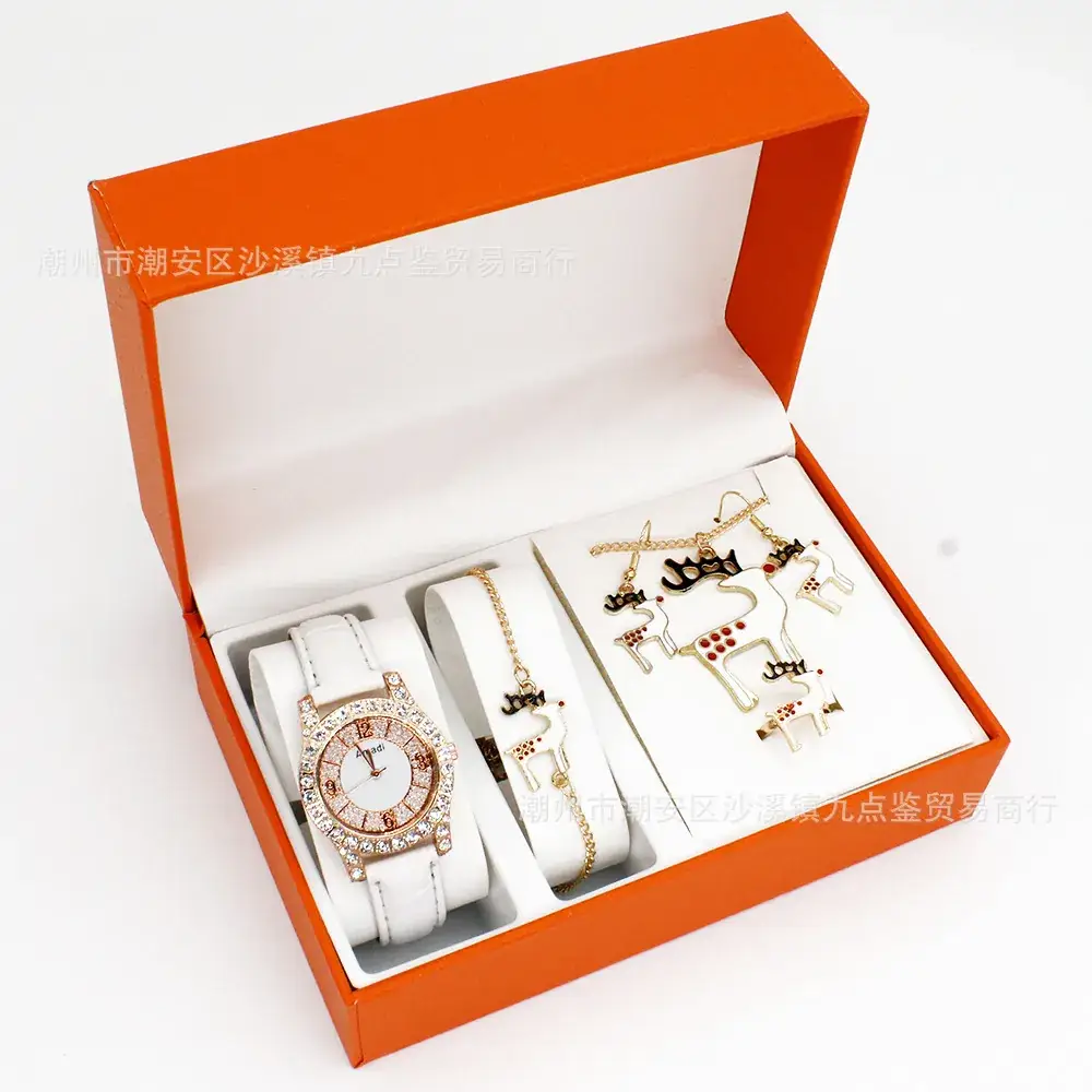 Christmas Watch & Jewelry Set for Women