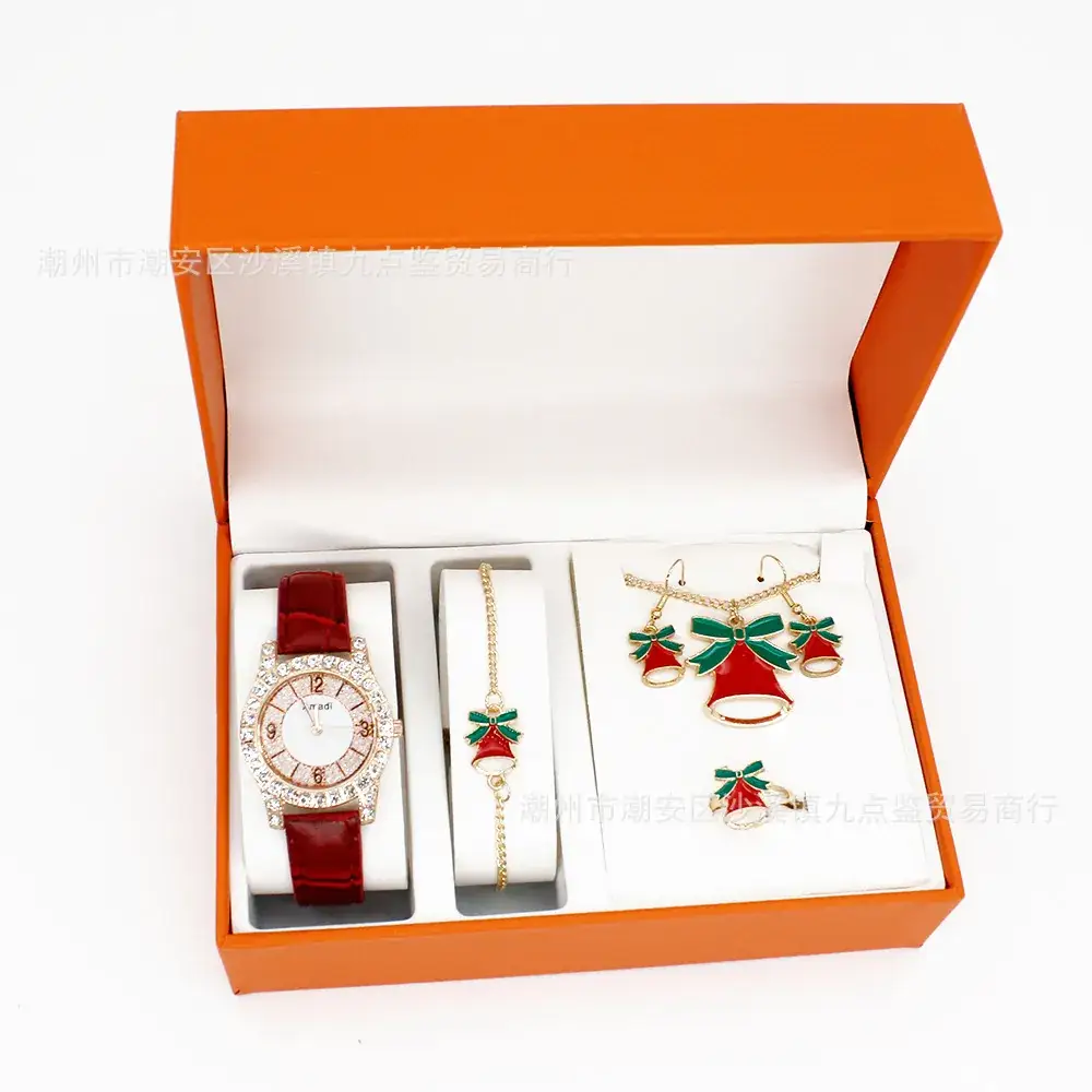 Christmas Watch & Jewelry Set for Women