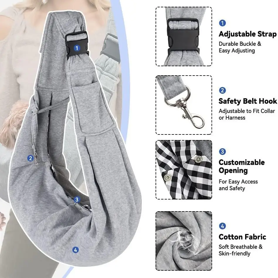 Folding Dog Backpack Crossbody Bag for Pet Outings - Image 2