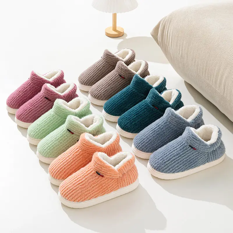 2023 Winter Plush Slippers Women's Non-Slip Winter Home - Image 9