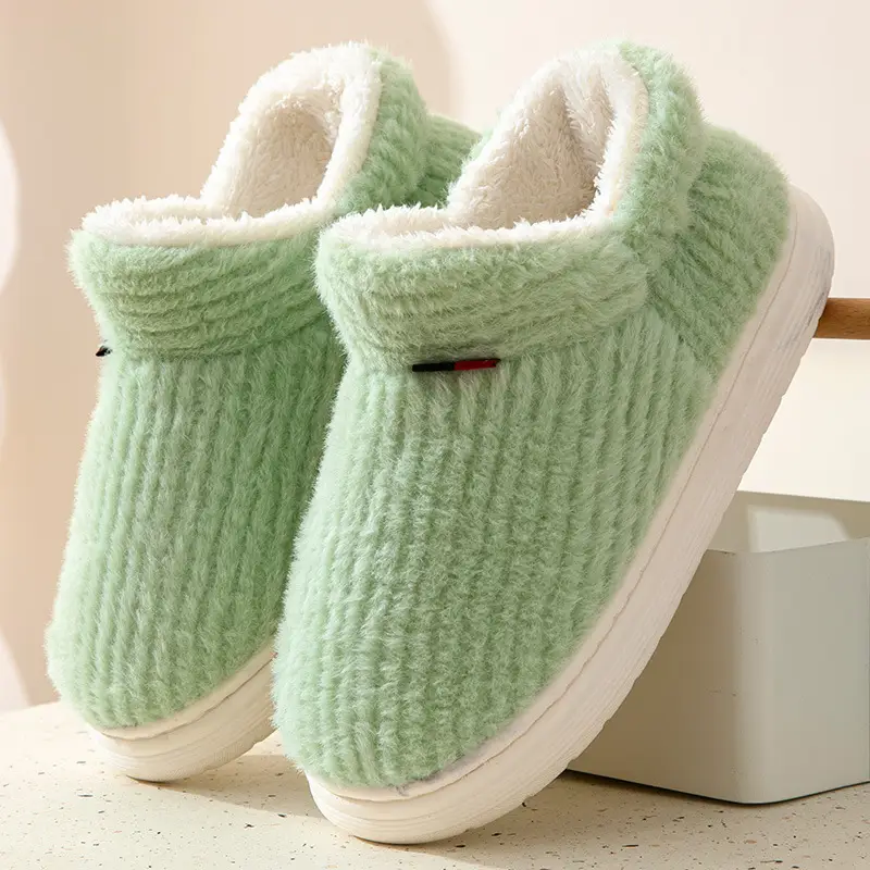 2023 Winter Plush Slippers Women's Non-Slip Winter Home - Image 2