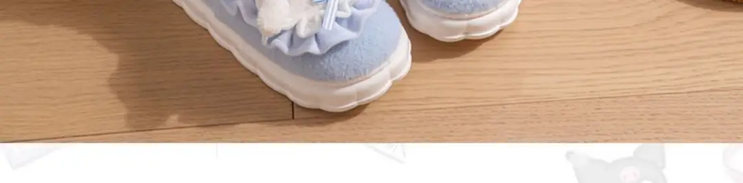 Sanrio IP joint-name cotton slippers women's winter cute indoor home thick bottom autumn and winter plush slippers bag heel — feature 42