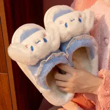 Sanrio IP joint-name cotton slippers women's winter cute indoor home thick bottom autumn and winter plush slippers bag heel — feature 9