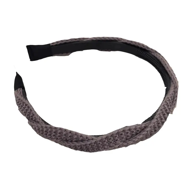 Maillard Elegant Knitted Headband for Women Black Brown Grey White - Image 9