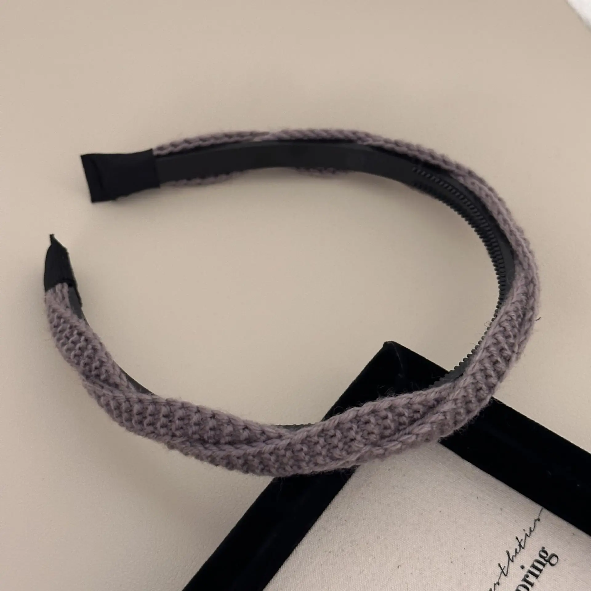 Maillard Elegant Knitted Headband for Women Black Brown Grey White - Image 2