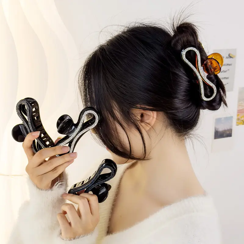 South Korea New Women's Pearl Ribbon Hairpin Bow Duckbill Clip Rose Flower Side Clip Sweet Bangs Clip — feature 12
