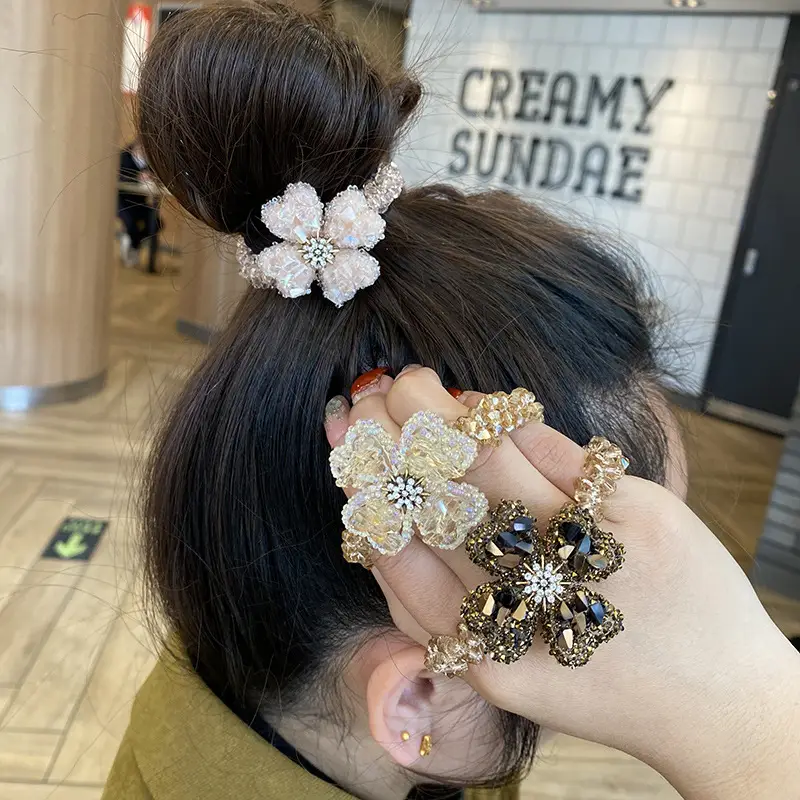 South Korea New Women's Pearl Ribbon Hairpin Bow Duckbill Clip Rose Flower Side Clip Sweet Bangs Clip — feature 6
