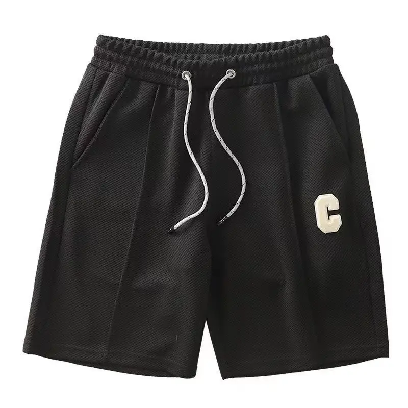 Men's Beige Drawstring Shorts Summer Running All-Match - Image 4