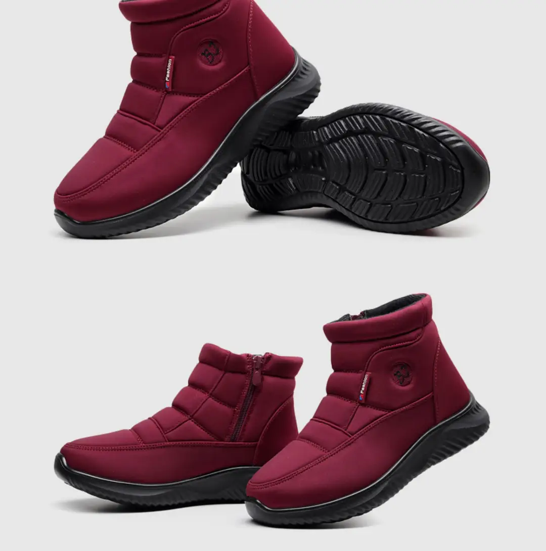 2025 New Winter High-Top Waterproof Cotton Shoes for Women Fleece-Lined Non-Slip Soft Sole Wear-Resistant Cotton Boots Thick-Soled Snow Boots — feature 19