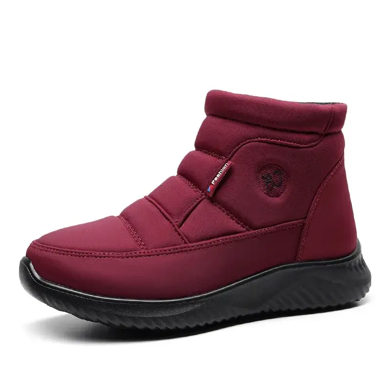 2025 New Winter High-Top Waterproof Cotton Shoes for Women Fleece-Lined Non-Slip Soft Sole Wear-Resistant Cotton Boots Thick-Soled Snow Boots - Image 5