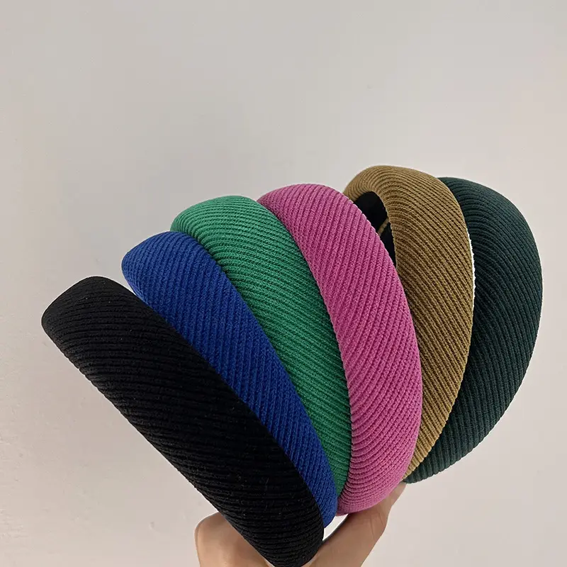 French Twill Knitted Sponge Headband Set of 5 - Image 12