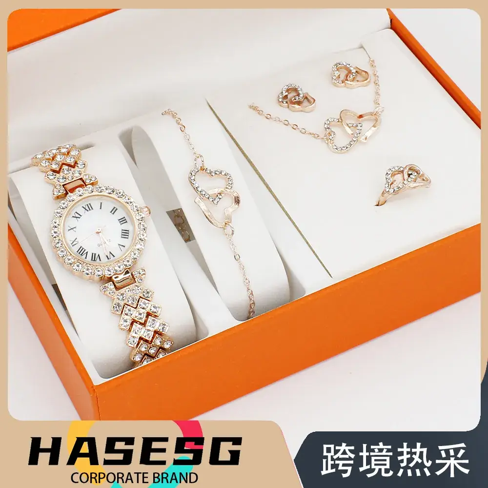 Gold Plated Women's Watch & Accessories Set - Image 16