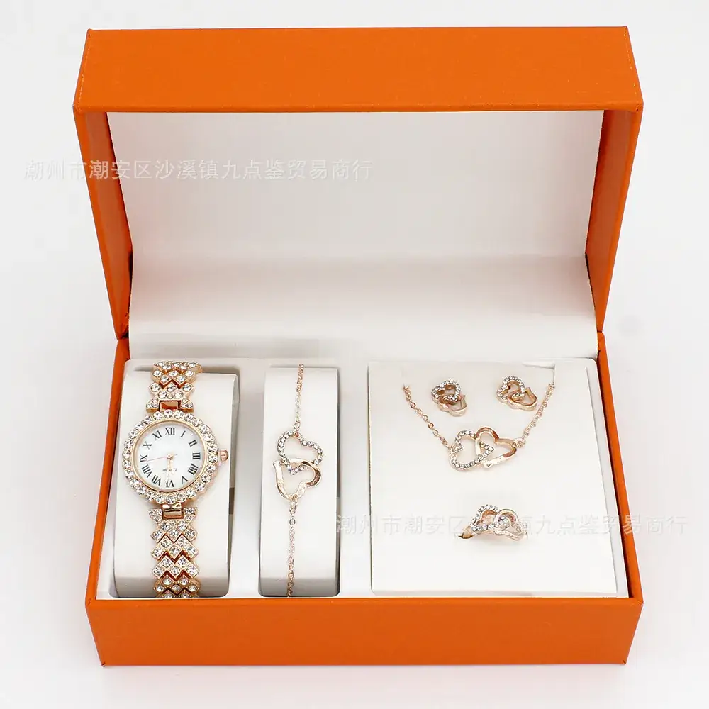 Gold Plated Women's Watch & Accessories Set - Image 17