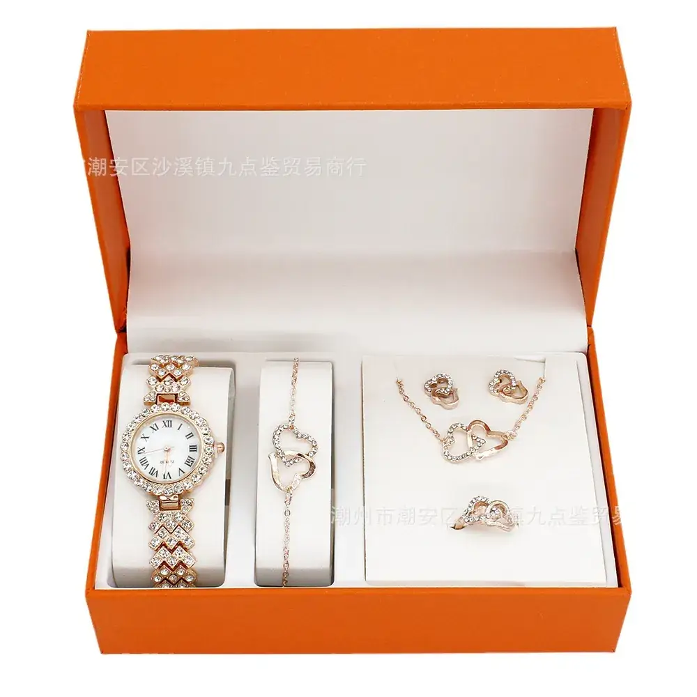 Gold Plated Women's Watch & Accessories Set - Image 19