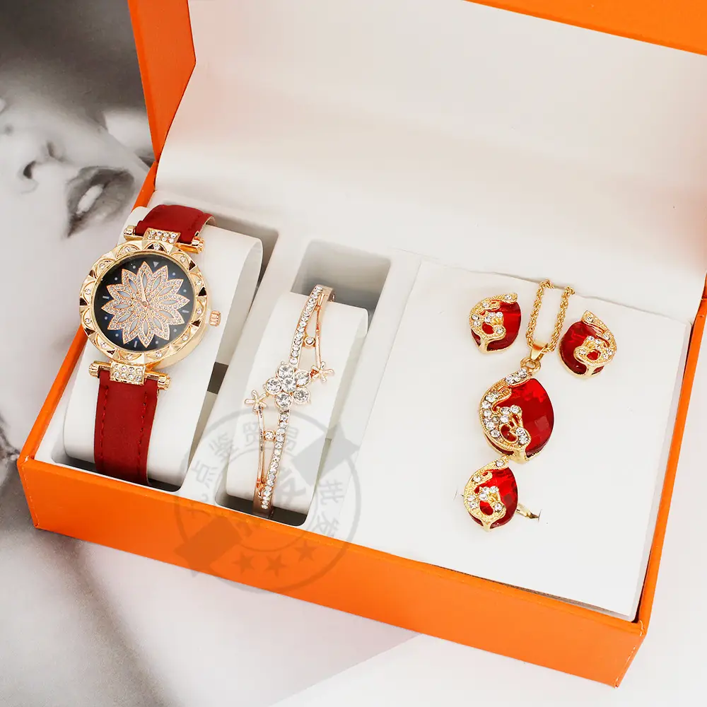 Gold Plated Women's Watch & Accessories Set — feature 43