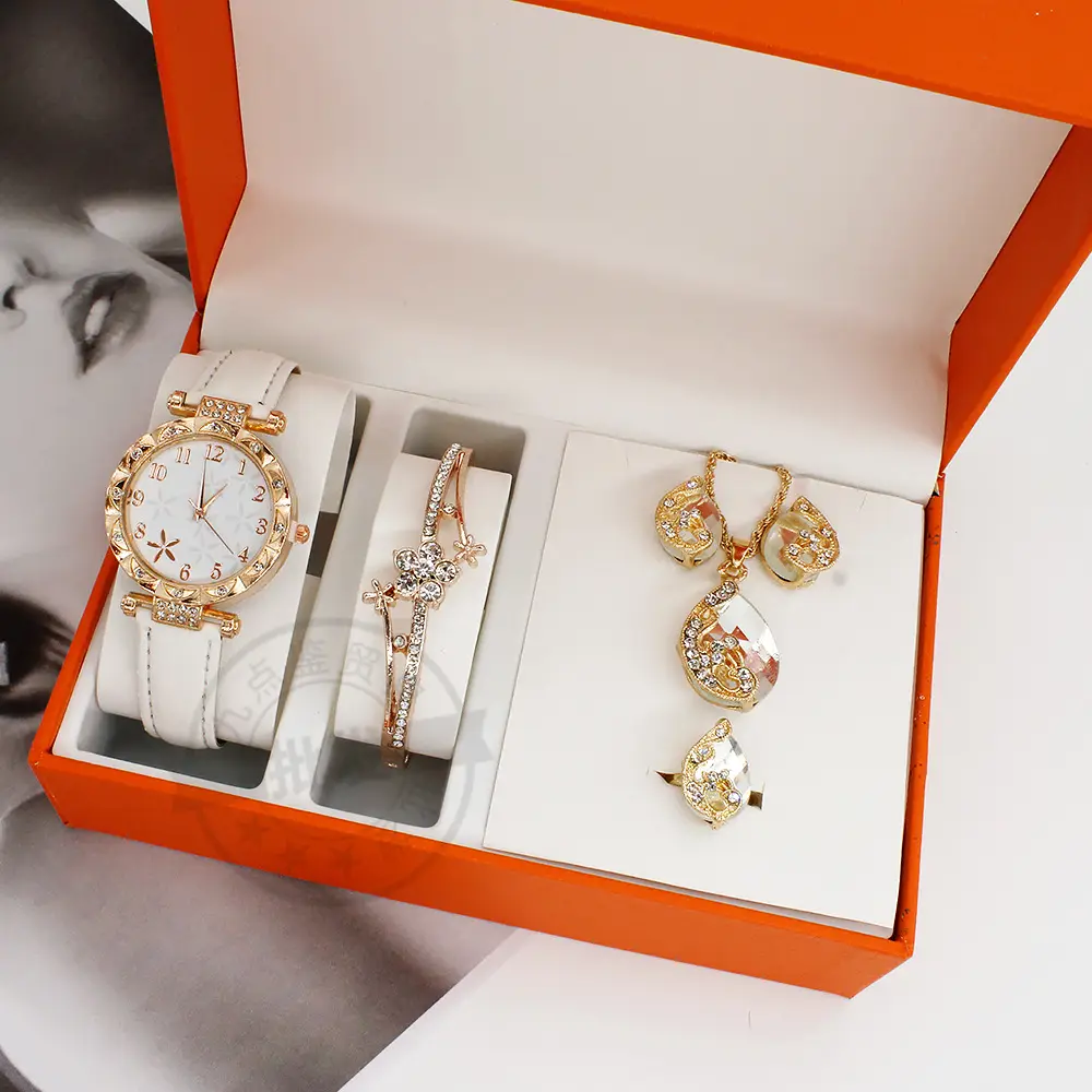 Gold Plated Women's Watch & Accessories Set — feature 49