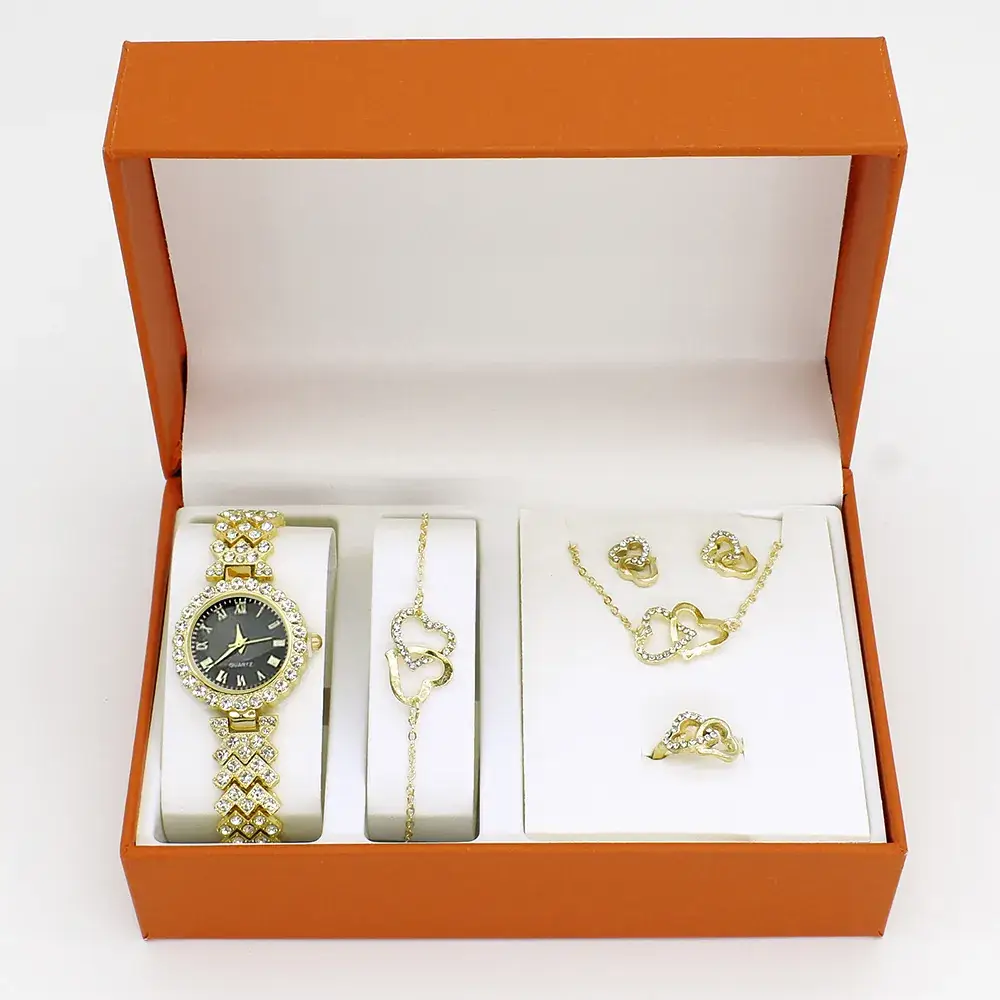 Gold Plated Women's Watch & Accessories Set - Image 6