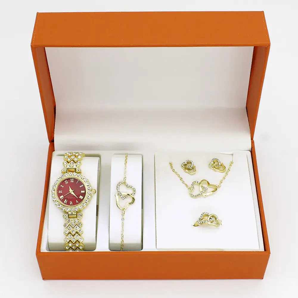 Gold Plated Women's Watch & Accessories Set - Image 7