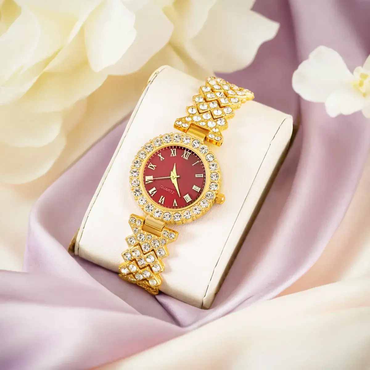 Gold Plated Women's Watch & Accessories Set - Image 10