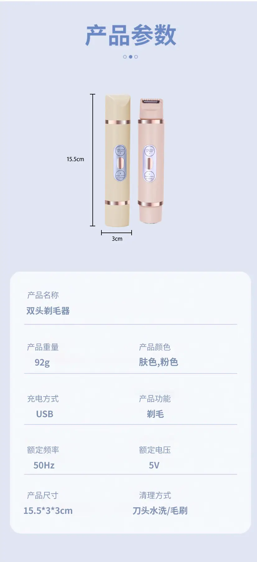 Women's Electric Lip Trimmer & Epilator Set — feature 16