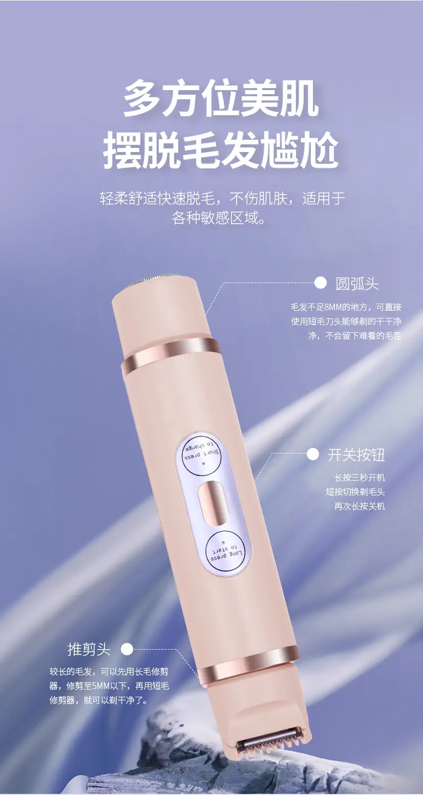Women's Electric Lip Trimmer & Epilator Set — feature 6