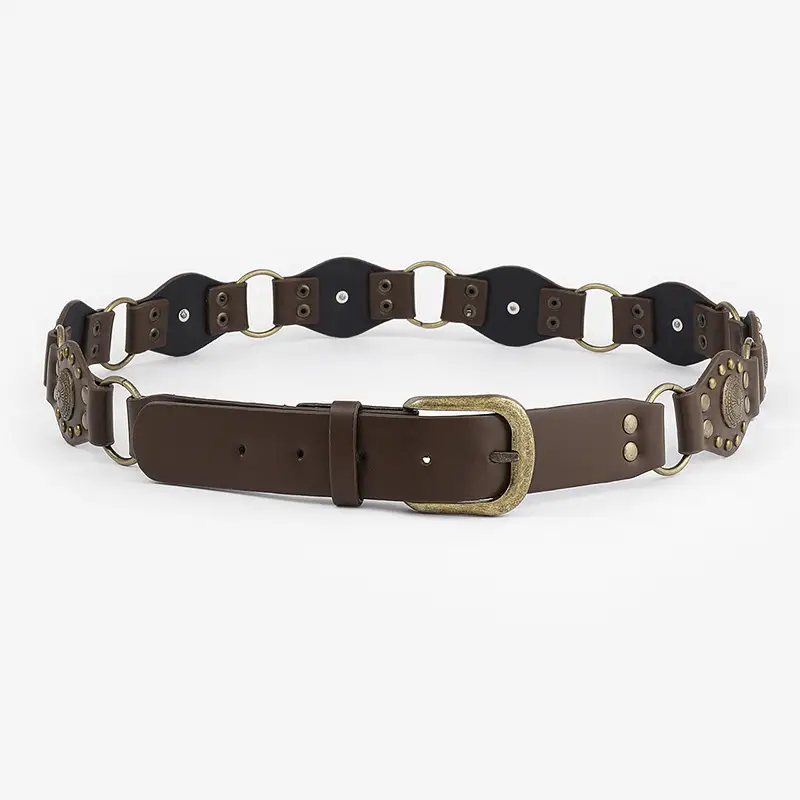 Retro Hottie Belt with Metal Buckle Brown - Image 7