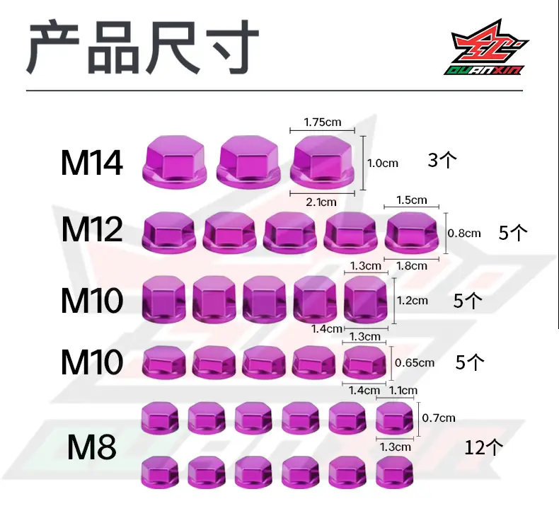 Motorcycle Screw Cap Glossy Multi Color — feature 15