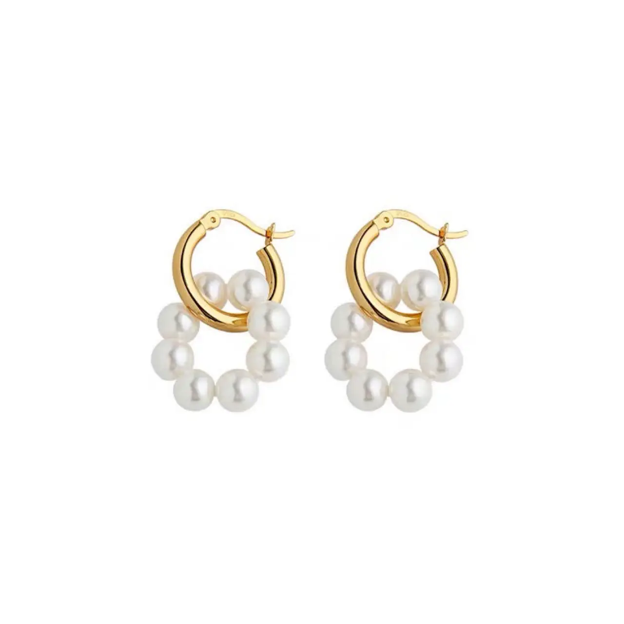 Natural Pearl Donut Earrings for Women - Image 5